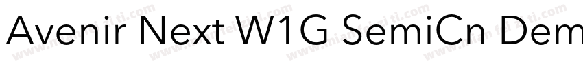 Avenir Next W1G SemiCn Demi字体转换
